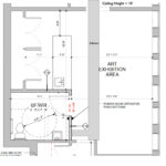 Architectural drawing of Exhibition area.